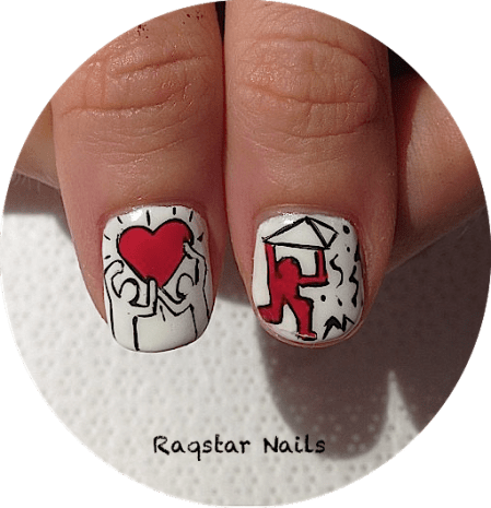raqstarnails keith harring